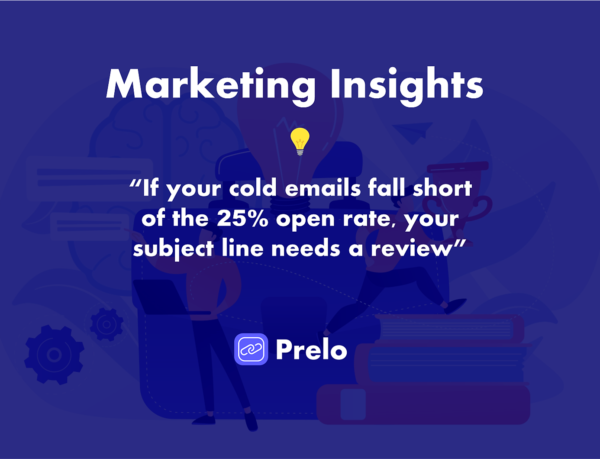 Subject lines are very important when sending Cold emails. the magic numbers for open rates are anything between 25% - 37%