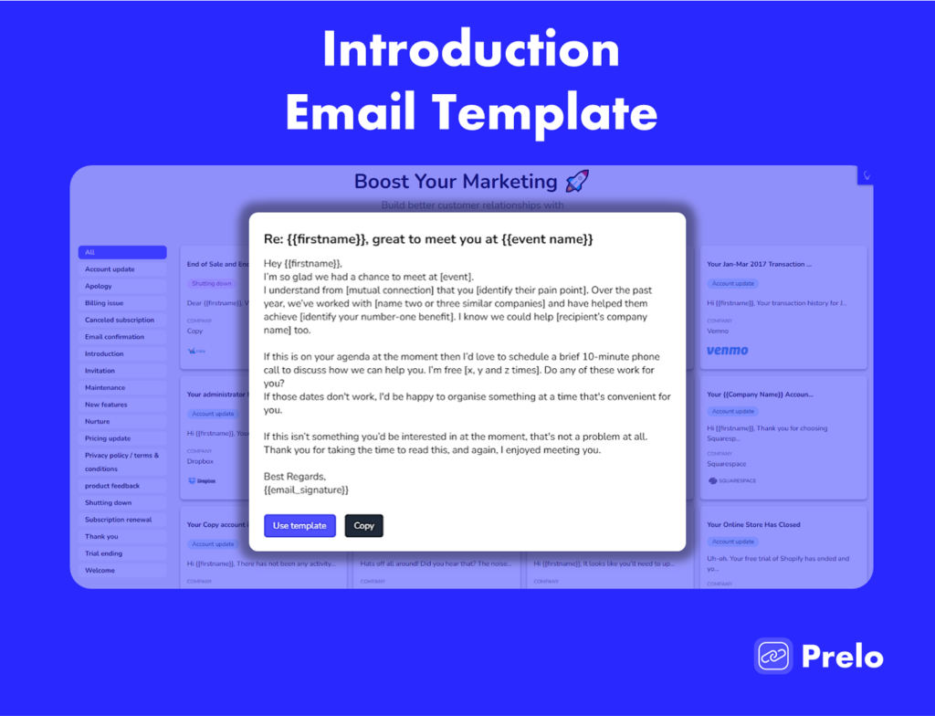 Once your email account is warm you can pick from 100 plus email templates to start your cold email outreach