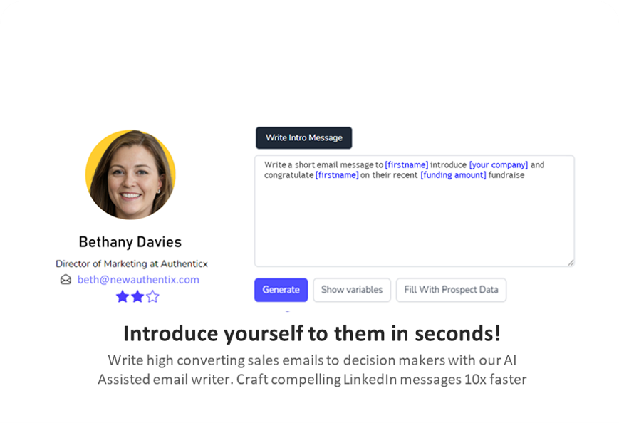 Write high conversion sales emails in 60 seconds